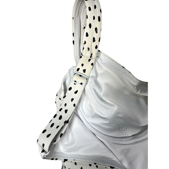 Zulu & Zephyr One Piece Bathing Suit Sz 6 Polka Dot Adjustable Swim Beach Vacay - Picture 11 of 11